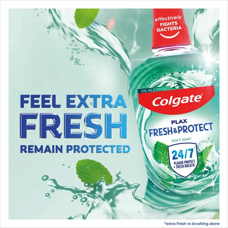 Colgate Plax Soft Mint ustna voda proti zobnim oblogam 500 ml
