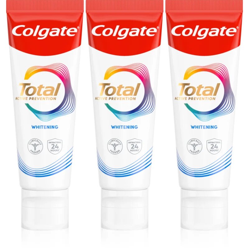 Colgate Total Active Prevention Whitening zobna pasta za beljenje zob 3x75 ml