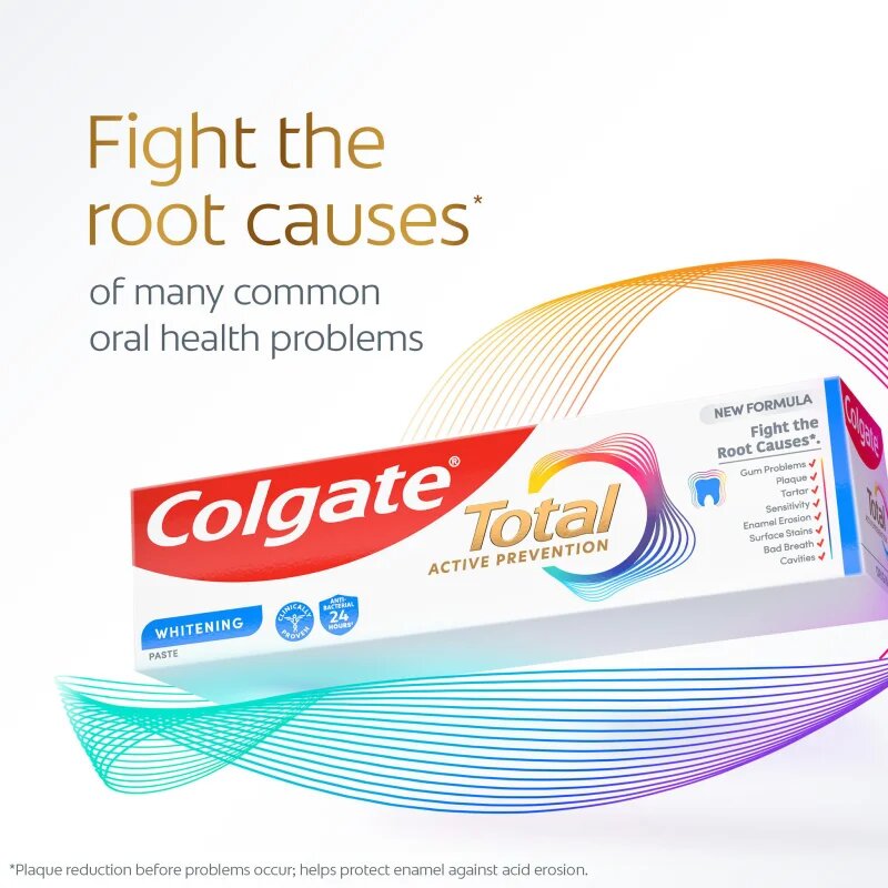 Colgate Total Active Prevention Whitening zobna pasta za beljenje zob 75 ml