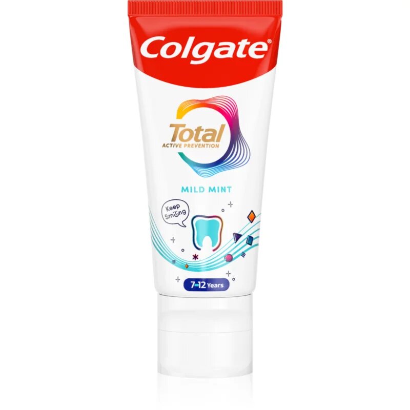 Colgate Total Junior Active Prevention Mild Mint zobna pasta za temeljito čiščenje zob in ustne votline za otroke 50 ml
