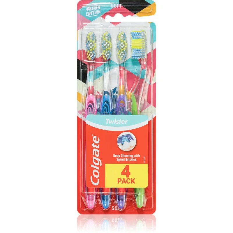 Colgate Twister Design Edition zobna ščetka 4 kos