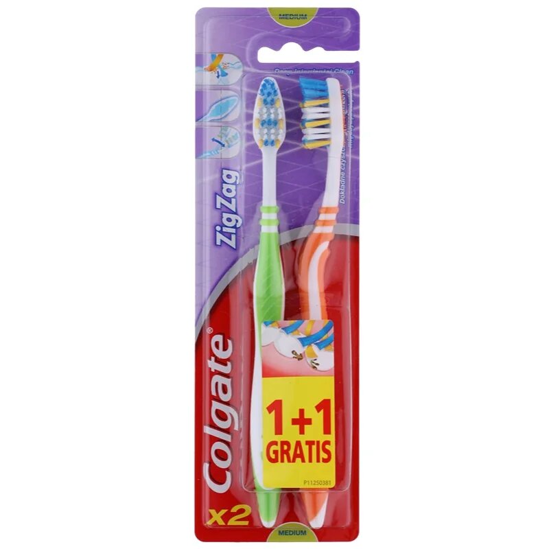 Colgate Zig Zag Medium zobne ščetke medium 2 ks 2 kos