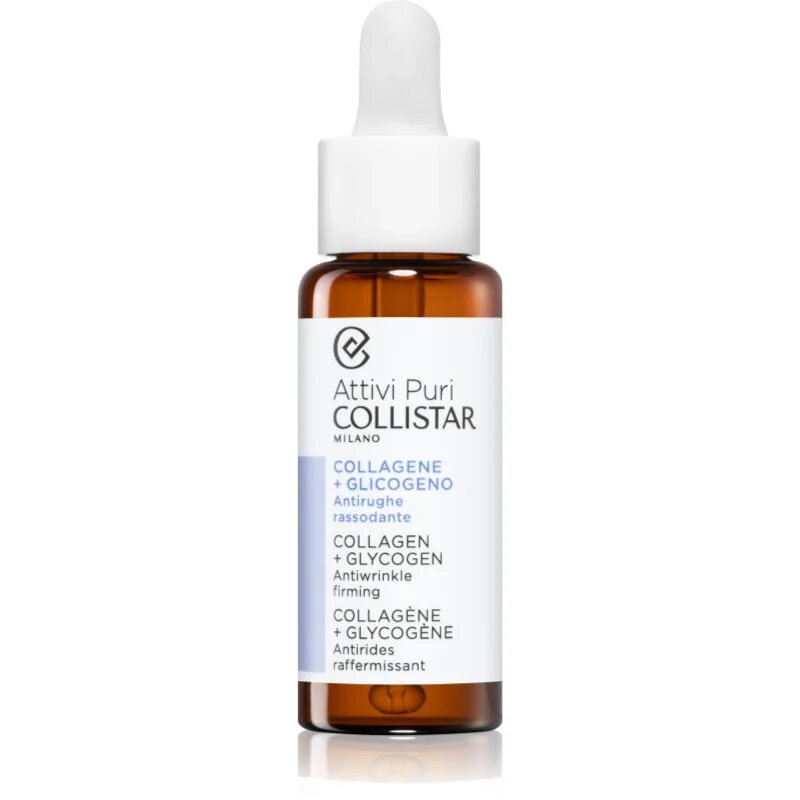Collistar Attivi Puri Collagen+Glycogen Antiwrinkle Firming serum za obraz za zmanjšanje znakov staranja s kolagenom 30 ml