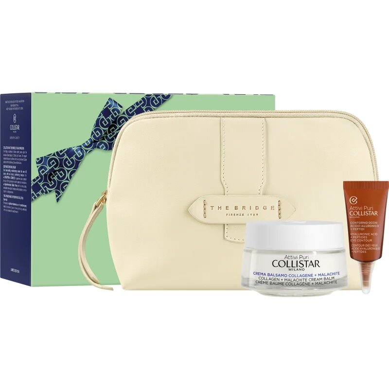 Collistar Attivi Puri Collagen + Malachite Conditioning Cream Gift Set darilni set za obnovitev in hranjenje kože obraza