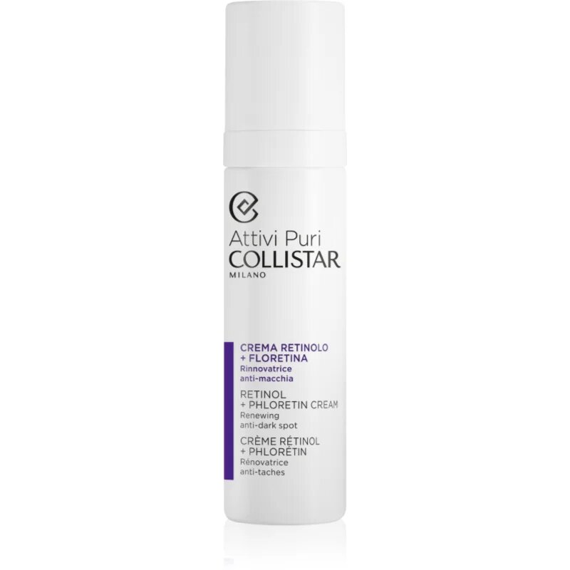 Collistar Attivi Puri Retinol + Phloretin aktivna nočna krema za redukcijo pigmentnih madežev z retinolom 50 ml