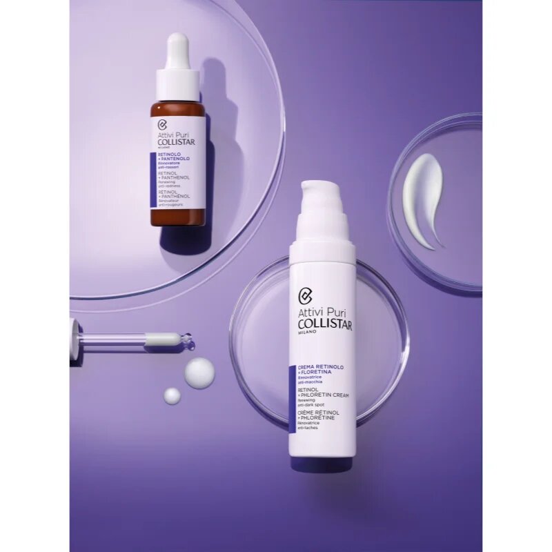 Collistar Attivi Puri Retinol + Phloretin serum z retinolom proti gubam s pantenolom 30 ml