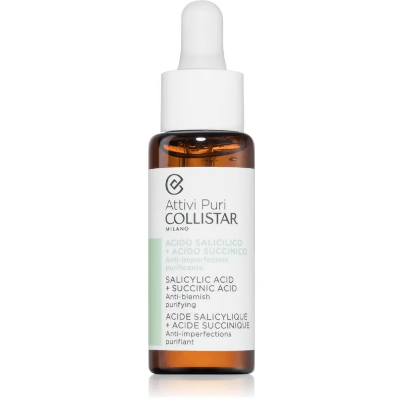 Collistar Attivi Puri Salicylic Acid + Succinic Acid razstrupljevalni čistilni serum 30 ml