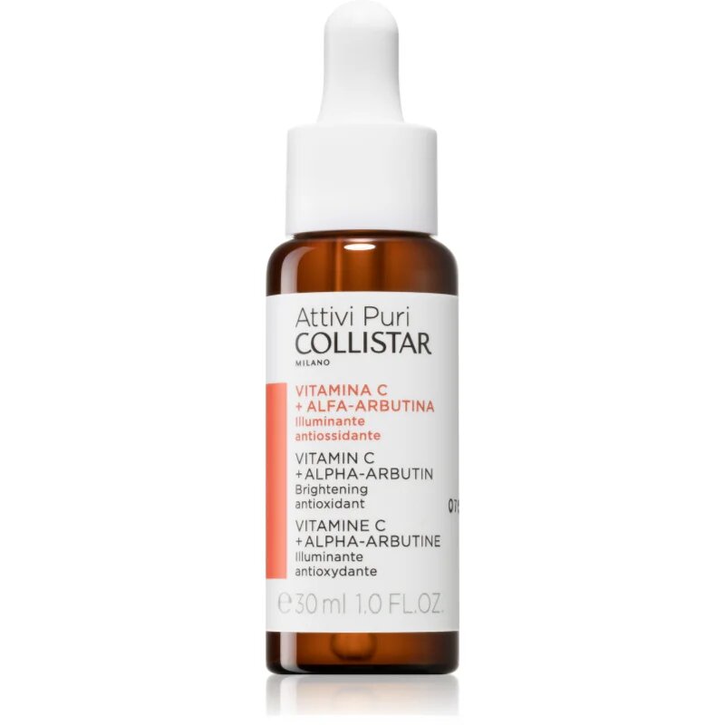 Collistar Attivi Puri Vitamin C + Alfa-Arbutina posvetlitveni serum za obraz z vitaminom C 30 ml