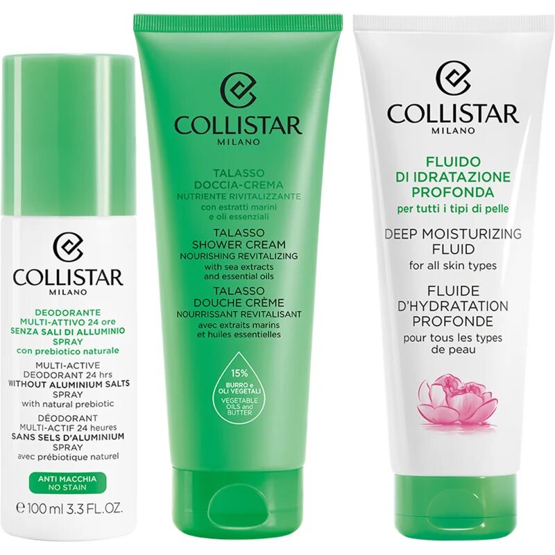 Collistar Deep Moisturizing Fluid Travel Kit Potovalni set za dehidrirano suho kožo