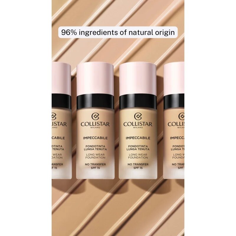 Collistar Impeccabile Long Wear Foundation dolgoobstojen tekoči puder SPF 15 1R Rosy Avory 30 ml