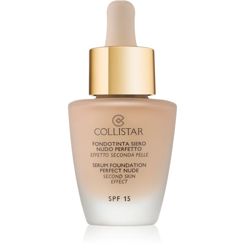 Collistar Serum Foundation Perfect Nude posvetlitveni tekoči puder za naraven videz SPF 15 odtenek 1 Ivory 30 ml