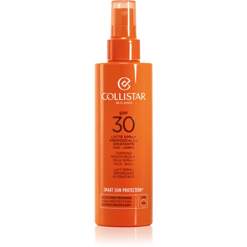 Collistar Smart Sun Protection Tanning Moisturizing Milk Spray SPF 30 zaščitni losjon za sončenje v pršilu SPF 30 200 ml
