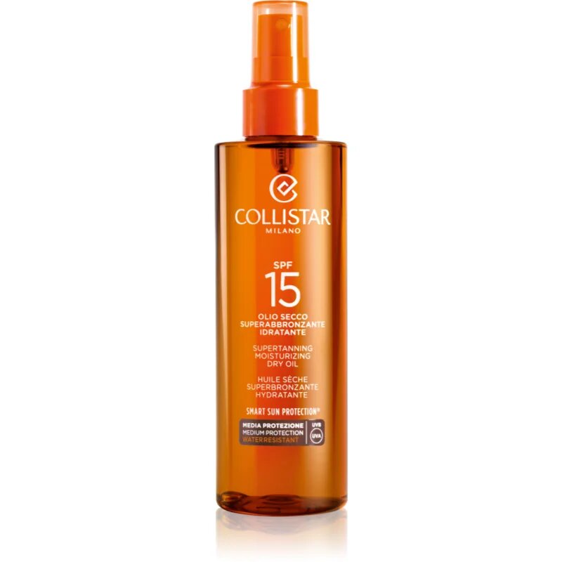 Collistar Special Perfect Tan Supertanning Moisturizing Dry Oil olje za sončenje SPF 15 200 ml