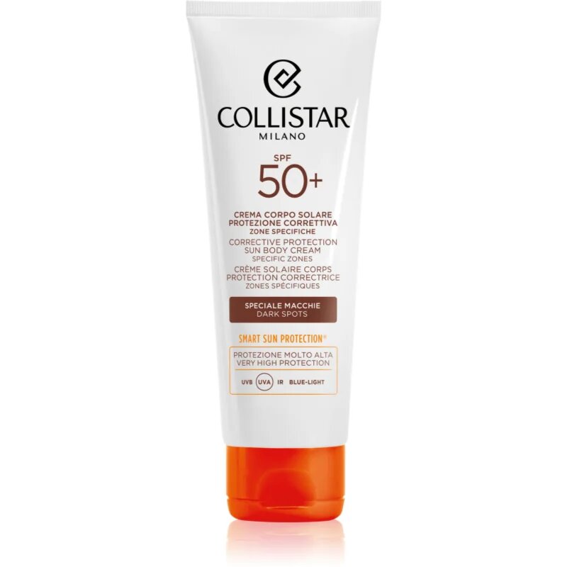 Collistar Sun Corrective Protection Body Cream Specific Zones SPF 50+ intenzivna samoporjavitvena krema proti pigmentnim madežem 100 ml