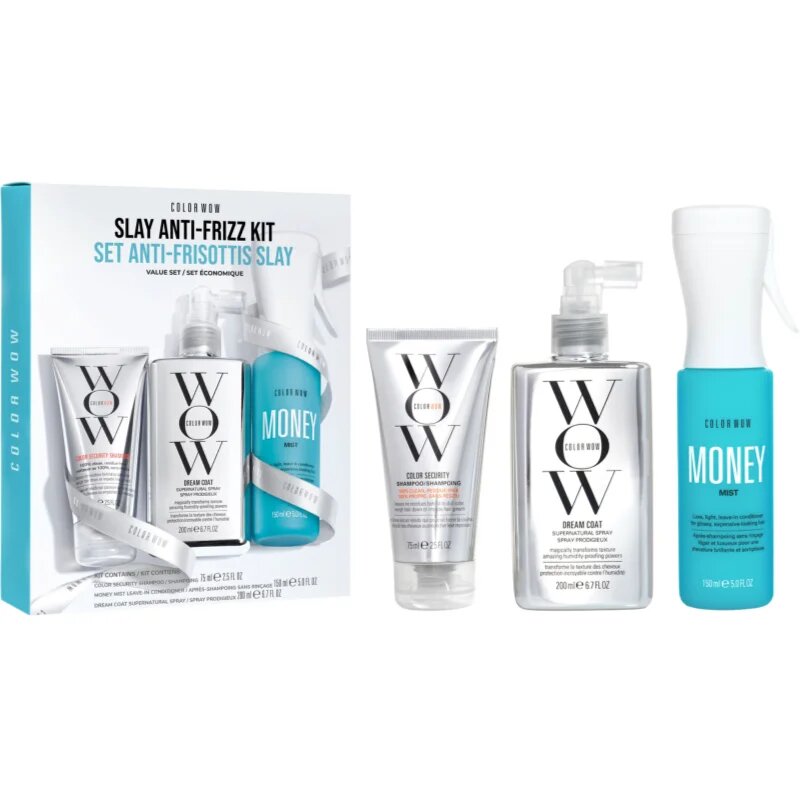 Color WOW Slay Anti-Frizz Kit darilni set za sijaj in mehkobo las