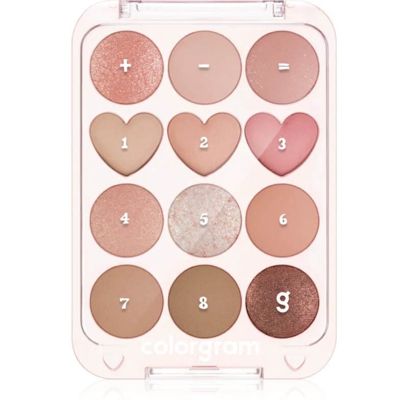 Colorgram Pin Point Eyeshadow Palette paleta senčil za oči za popoln videz odtenek 01 Peach+Coral 9.9 g