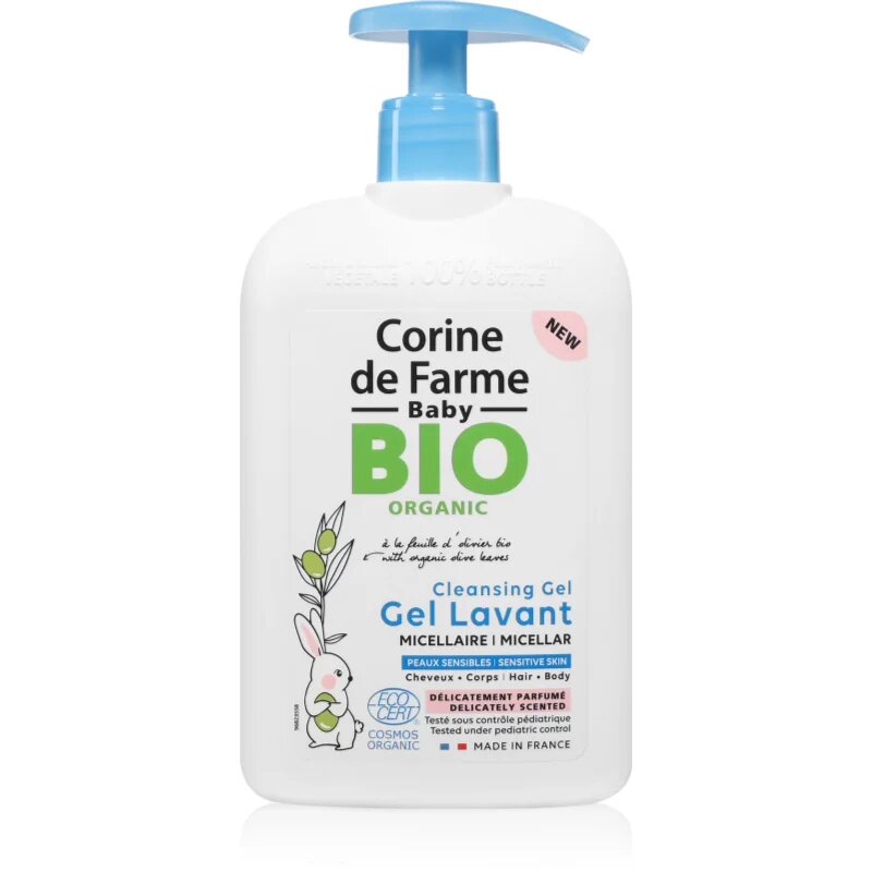 Corine de farme Baby BIO Cleansing Gel micelarni gel za telo in lase za otroke 500 ml