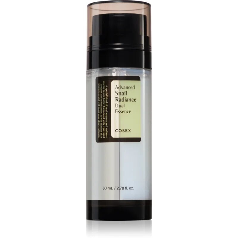 Cosrx Advanced Snail Radiance Dual Essence posvetlitveni in vlažilni serum s polžjim ekstraktom 80 ml