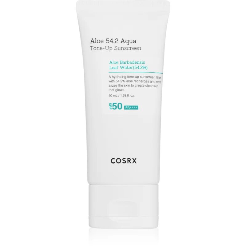 Cosrx Aloe 54.2 Aqua Tone-Up Sunscreen zaščitni tonirani fluid za obraz SPF 50+ 50 ml