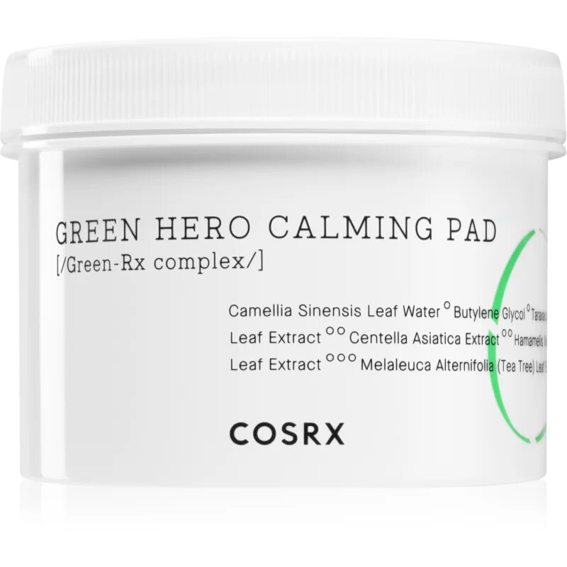 Cosrx One Step Green Hero Calming intenzivno revitalizacijske blazinice s pomirjajočim učinkom 70 kos
