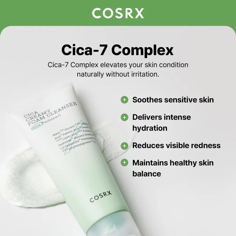 Cosrx Pure Fit Cica Creamy Foam Cleanser čistilna pena za mastno kožo 150 ml