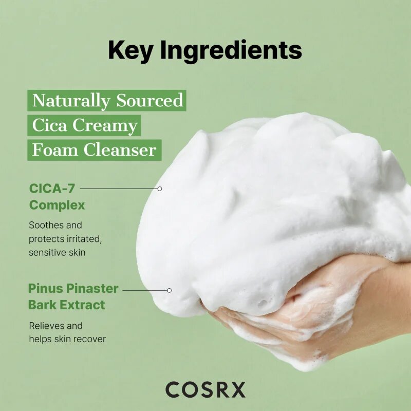 Cosrx Pure Fit Cica Creamy Foam Cleanser čistilna pena za mastno kožo 150 ml