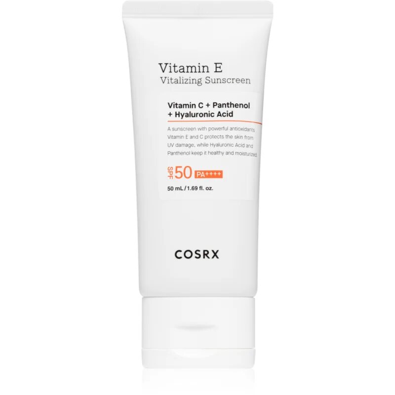Cosrx Vitamin E Vitalizing Sunscreen​ krema za sončenje za obraz proti znakom staranja SPF 50+ 50 ml