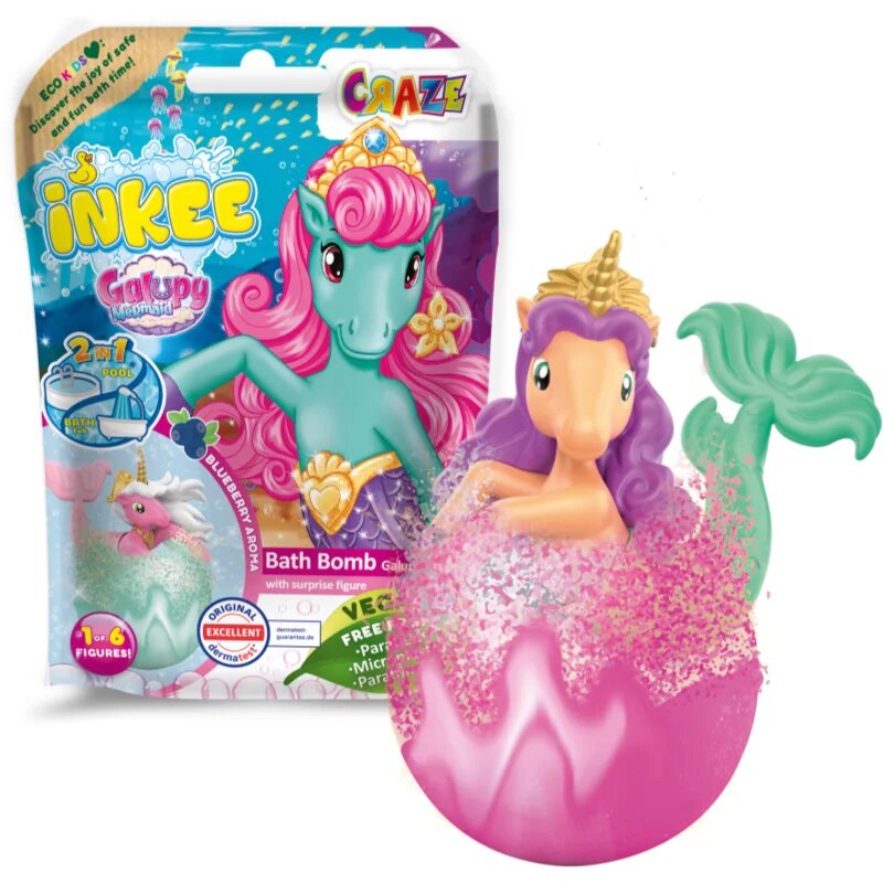 Craze Bath Bomb Galupy Mermaid šumeča kopalna kroglica 1 kos