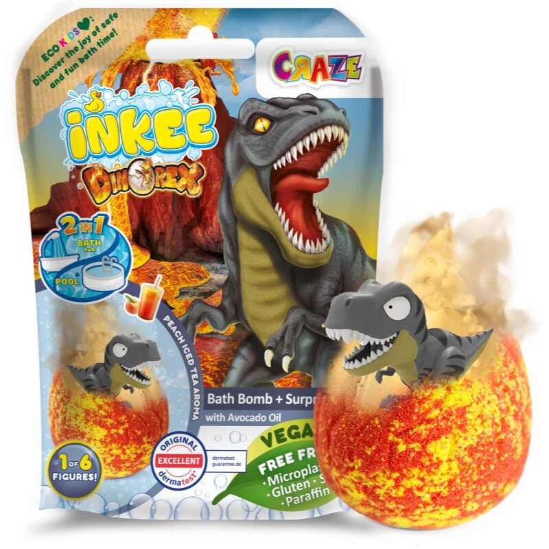 Craze INKEE Dino kroglica za kopel za otroke s presenečenjem 1 kos