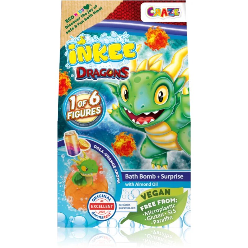 Craze INKEE Dragons kroglica za kopel 1 kos