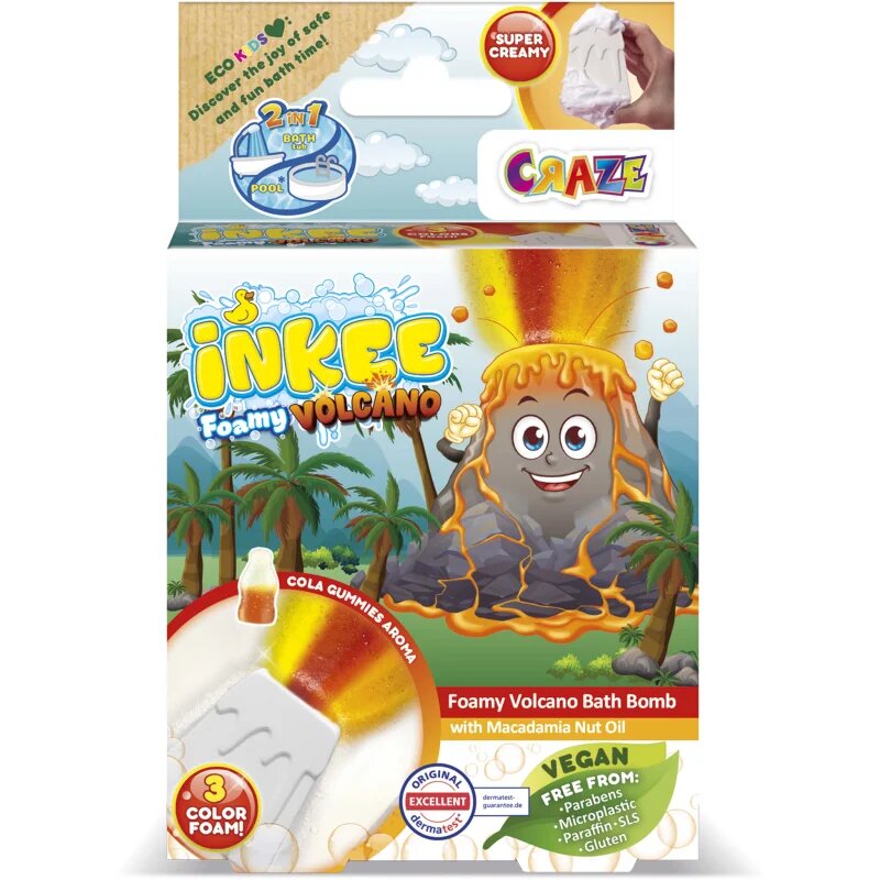 Craze INKEE Foamy Volcano kroglica za kopel za otroke 1 kos