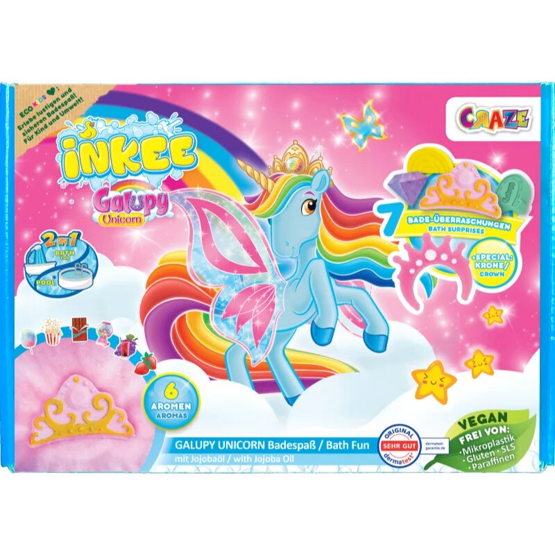Craze INKEE Galupy Unicorn set za kopel za otroke