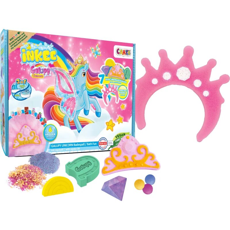 Craze INKEE Galupy Unicorn set za kopel za otroke