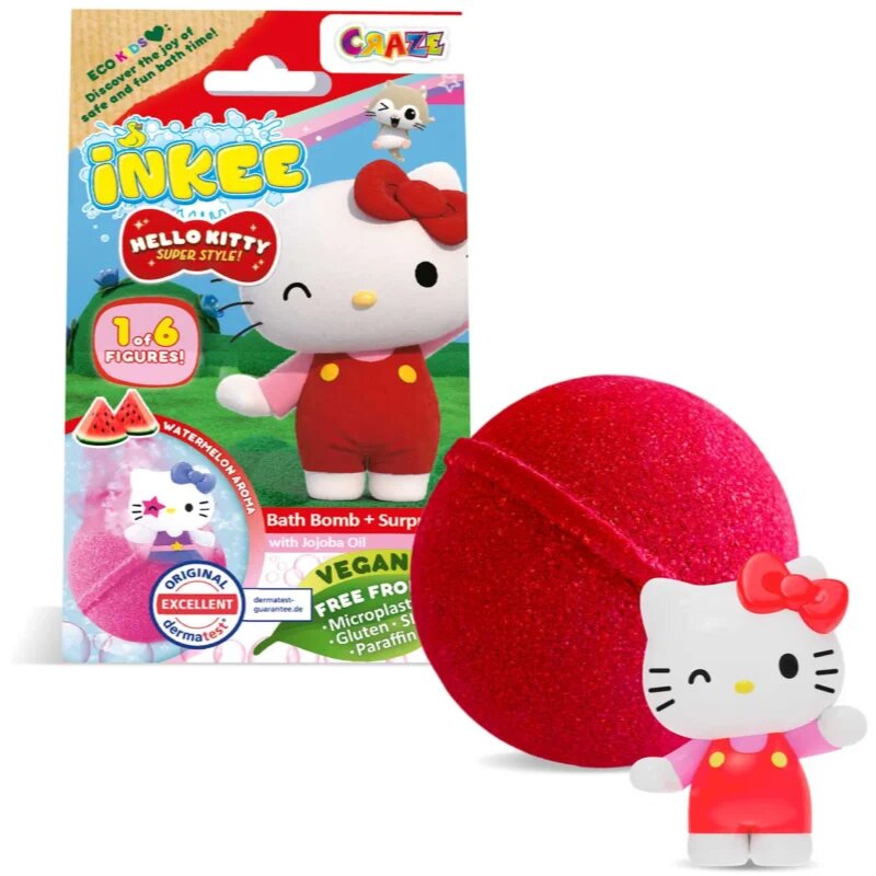 Craze INKEE Hello Kitty šumeča kopalna krogla s figurico 1 kos