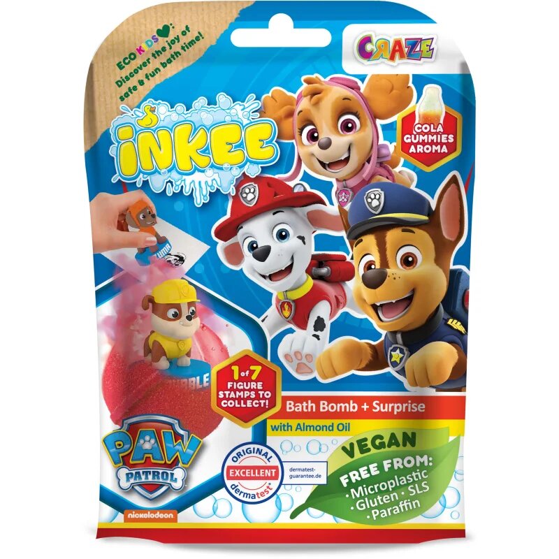 Craze INKEE Paw Patrol kroglica za kopel s presenečenjem 3y+ 1 kos