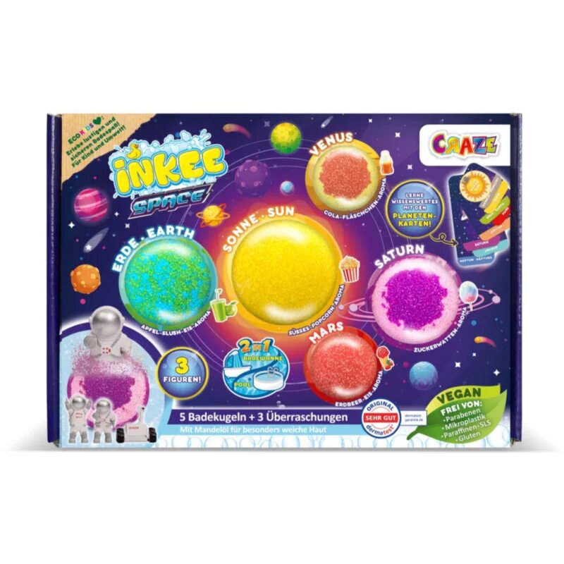 Craze Space Gift Box šumeče kroglice za kopel v darilnem pakiranju