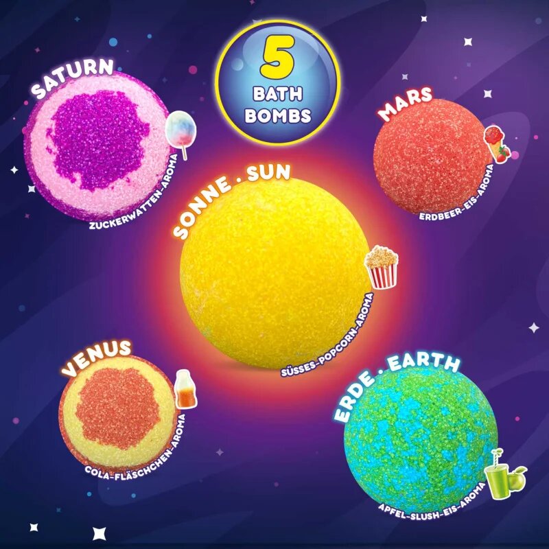 Craze Space Gift Box šumeče kroglice za kopel v darilnem pakiranju