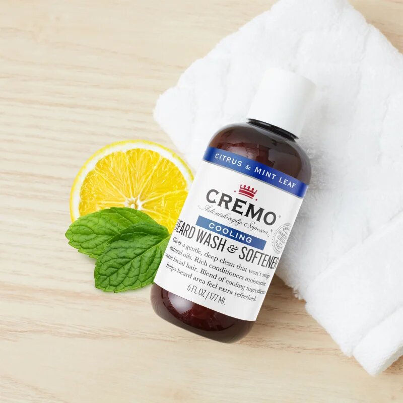 Cremo 2 in 1 Beard Wash & Softener šampon za brado za moške Citrus & Mint Leaf 177 ml
