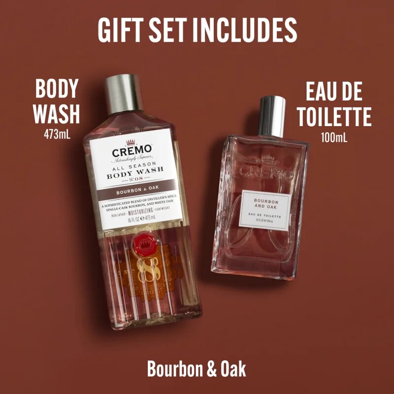 Cremo Bourbon & Oak Gift Set darilni set za moške