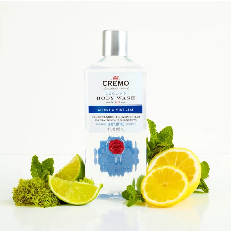 Cremo Cooling Body Wash Citrus & Mint Leaf vlažilen gel za prhanje 473 ml