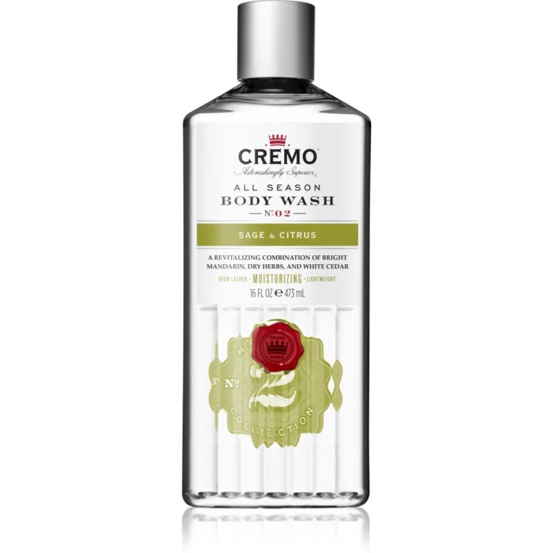 Cremo Sage & Citrus Body Wash čistilni gel za prhanje za moške 475 ml