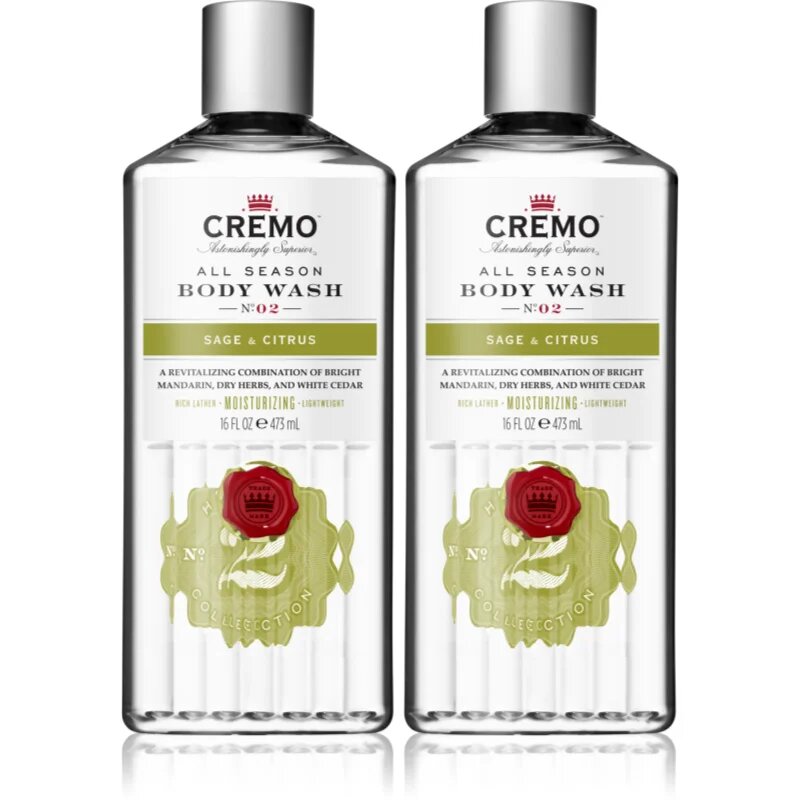 Cremo Sage & Citrus Body Wash set