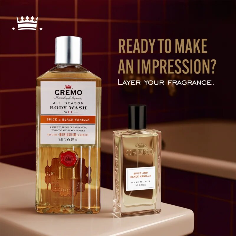 Cremo Spice & Black Vanilla Body Wash gel za prhanje za moške 473 ml