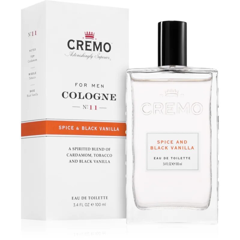 Cremo Spice & Black Vanilla Spray Cologne kolonjska voda za moške 100 ml