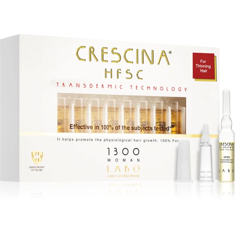 Crescina Transdermic 1300 Re-Growth nega za spodbujanje rasti in proti izpadanju las za ženske 20x35 ml