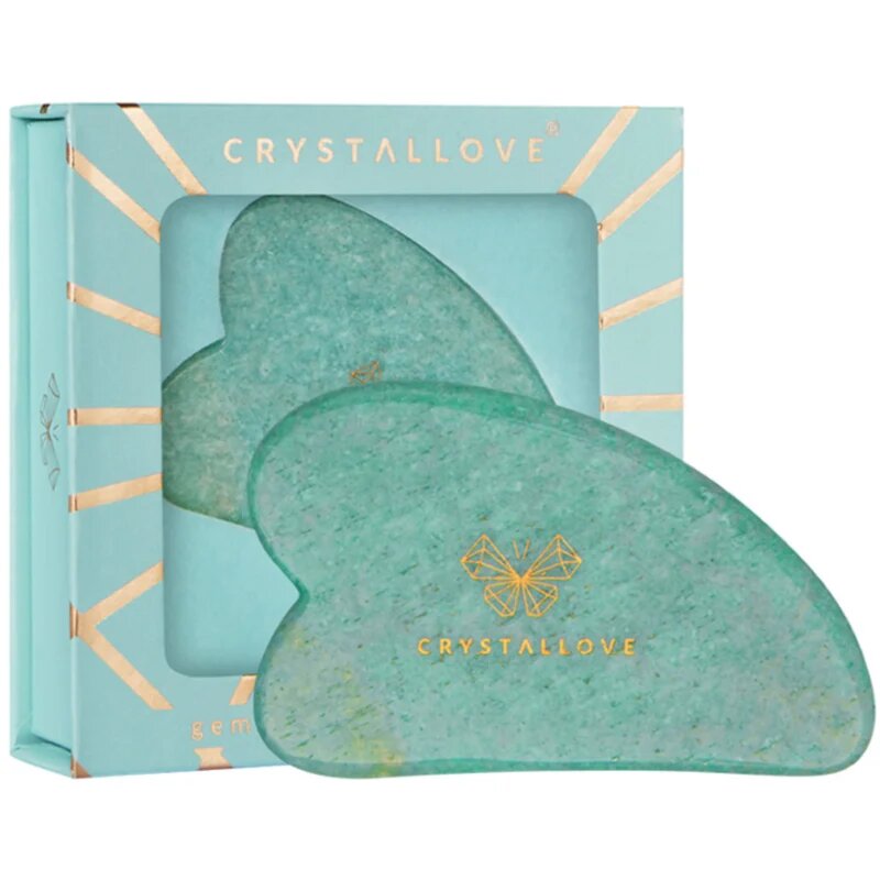 Crystallove Amazonite Gua Sha pripomoček za masažo 1 kos