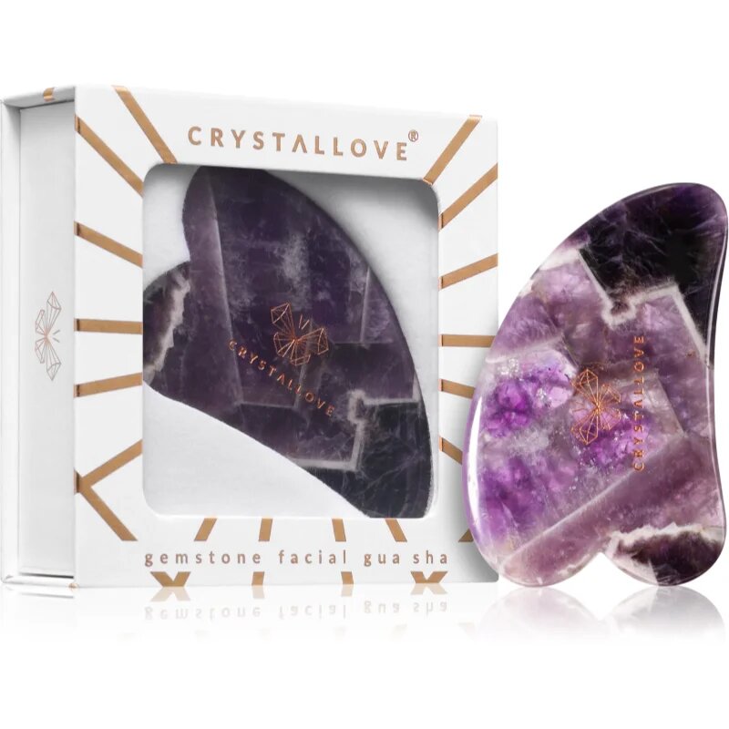 Crystallove Amethyst Gua Sha pripomoček za masažo 1 kos