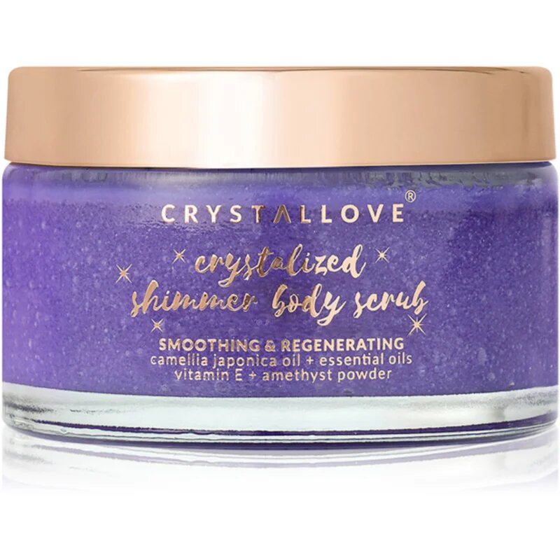 Crystallove Amethyst Shimmer Body Scrub piling za telo 200 g