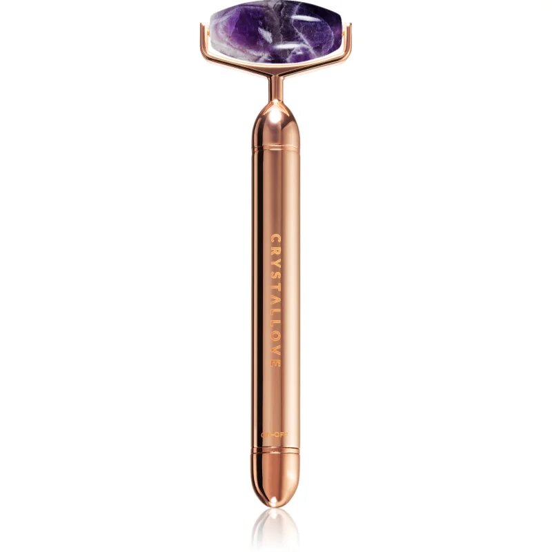 Crystallove Amethyst Vibrating Roller valjček za masažo za obraz 1 kos