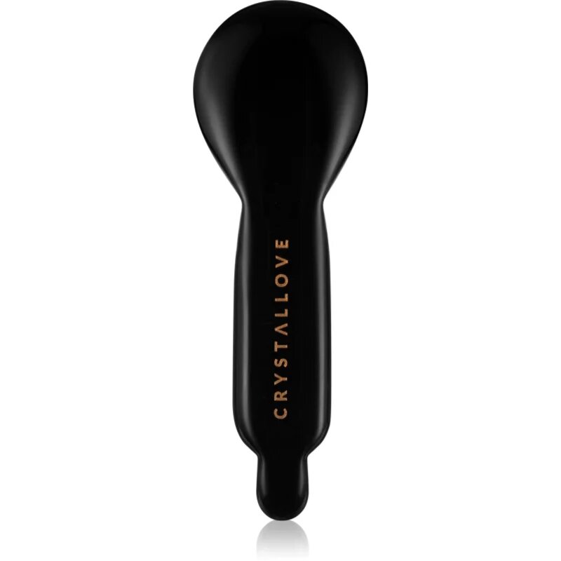 Crystallove Black Obsidian Spoon Eye Gua Sha pripomoček za masažo za predel okoli oči 1 kos